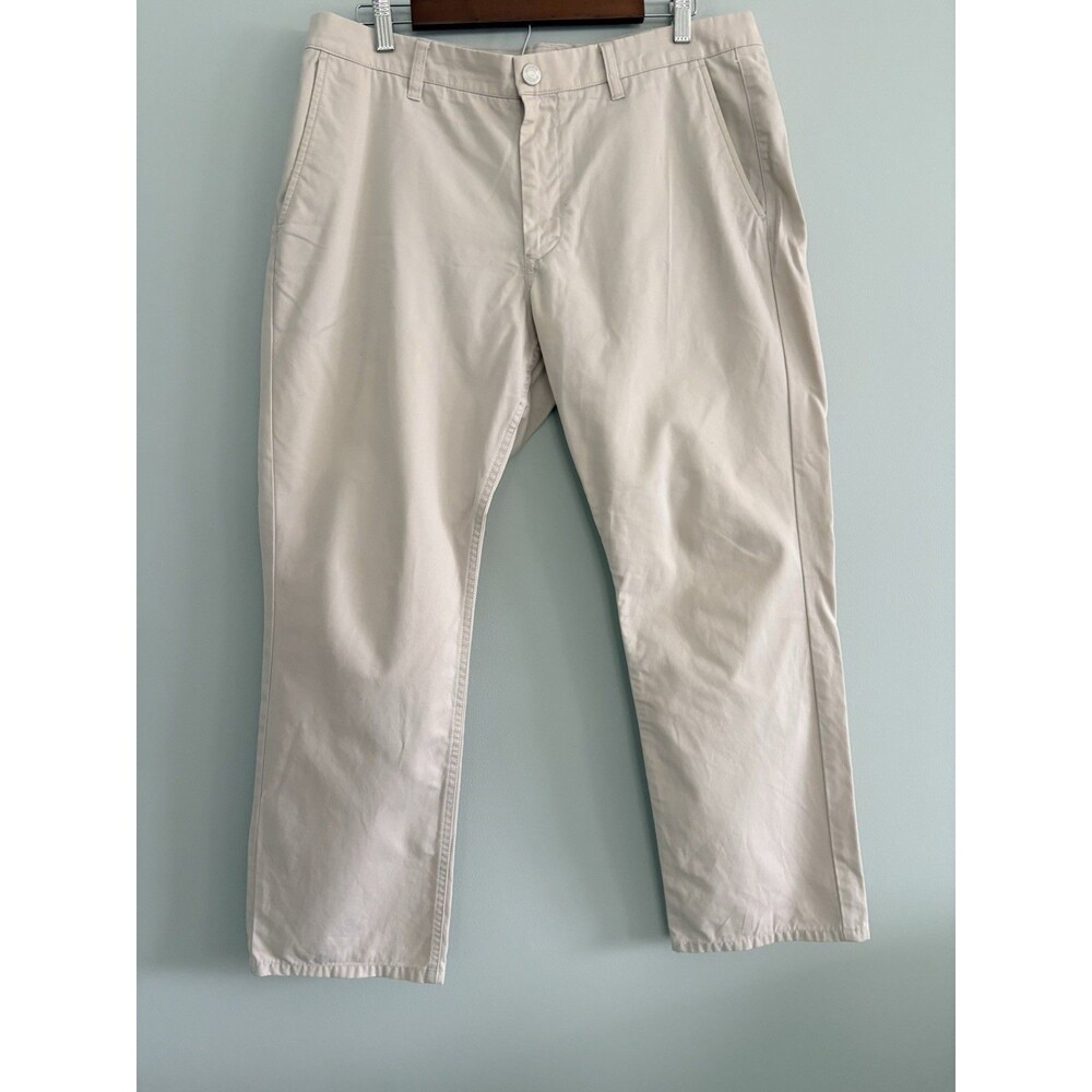 Bonobos Straight Fit Pants Men’s 35x30 Khaki Washed Chino Dress Casual